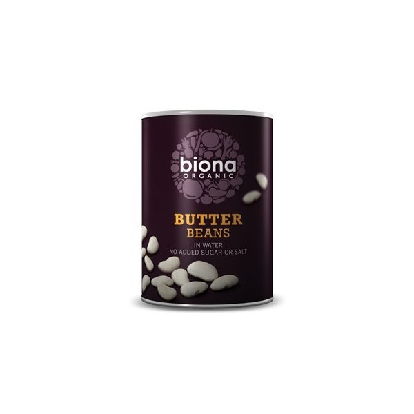 Three Packs of Biona Organic Butter Beans 400g