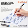 Shuttle Art RollerBall Pens, 25 Pack Blue Fine Point Roller