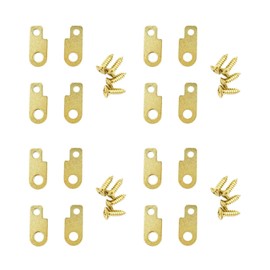 TUOREN Guitar Effects Pedal Mounting Kit Metal Universal Effects Pedal Mounting Brackets and Screws Guitar Effects Pedal Board Accessories 4 Sets (Gold)