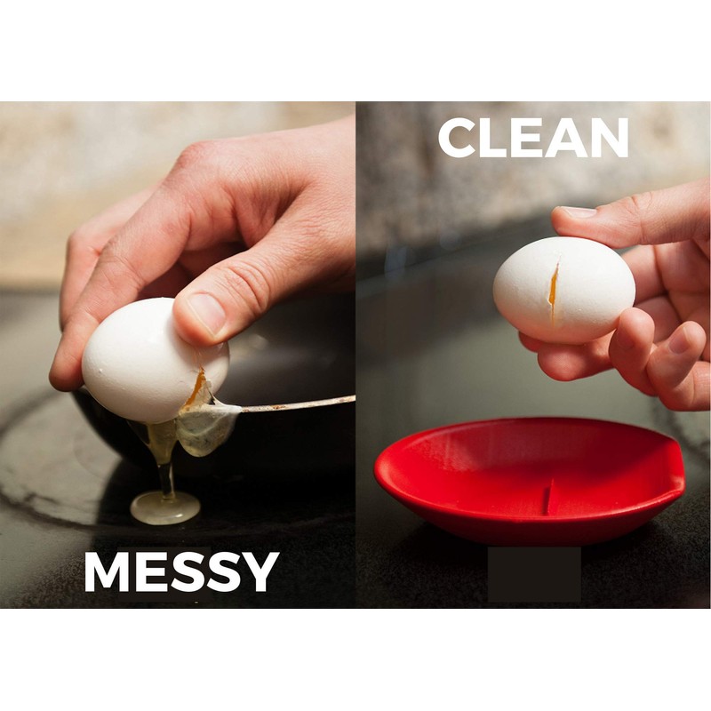 Crack'em Egg Cracker & Spoon Rest (Jet Black) - Perfectly