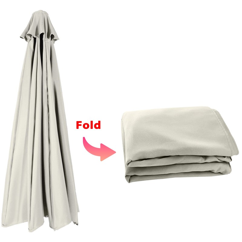 ABCCANOPY 9ft Outdoor Umbrella Replacement Top Suit 8 Ribs (Light