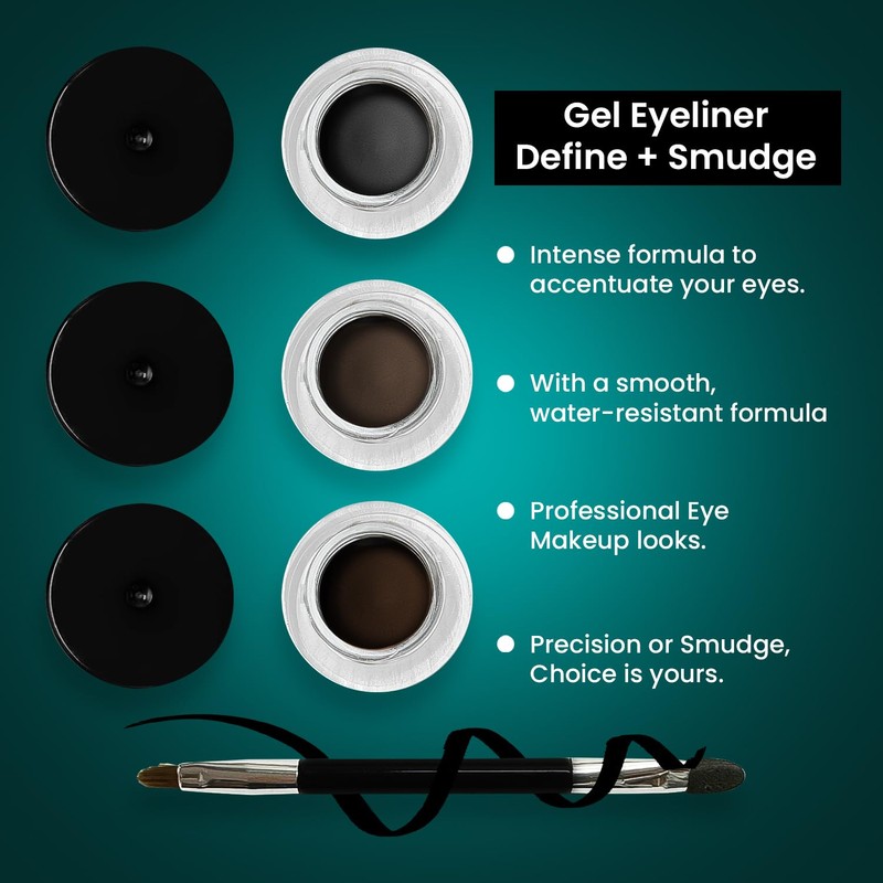 Gel Eyeliner 2 in 1 (Deep Brown)