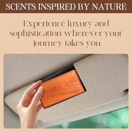 Car Air Freshener Starter Kit - Wood Car Freshener for Visor Clip - Long Lasting Car Scent - Car Odor Eliminator - CLIP INCLUDED