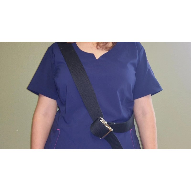 MABUA Gait Belt with Metal Buckle - BLACK - 72