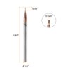 sourcing map Ball Nose End Mill 4 Flute 0.020" Diameter