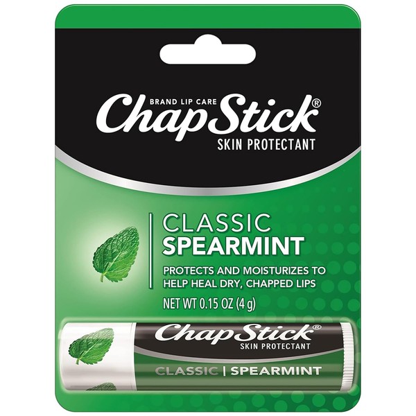 ChapStick Classic Spearmint Lip Balm Tubes, Spearmint ChapStick for Lip