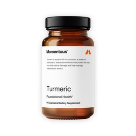 Momentous Turmeric Supplement 1,000 mg - Natural Antioxidant Turmeric Curcumin for Foundational Health - NSF Certified for Sport - Gluten-Free - 30 Servings - 60 Capsules