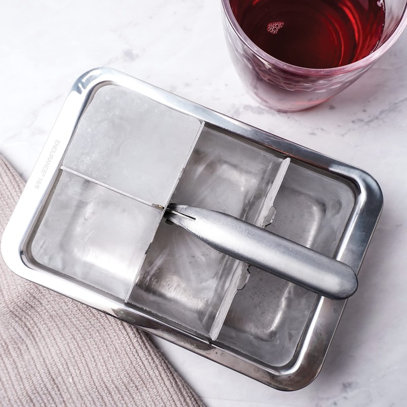 RSVP International Endurance Cocktail Collection, Retro Ice Cube Tray, Stainless