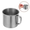 ABOOFAN 6Pcs 190ml Stainless Steel Kids Water Cups Handle Unbreakable