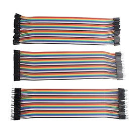 ZDE 120PCS 20cm 7.87inch Multicolored Dupont Wires Breadboard Jumper Ribbon Cables Kit 40pin Female to Female, Male to Female, Male to Male Compatible with Arduino Projects and Raspberry Pi