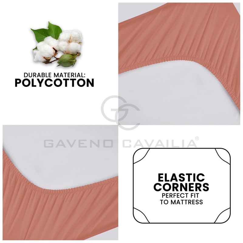 GC GAVENO CAVAILIA King Size Fitted Sheet Extra Deep Pockets