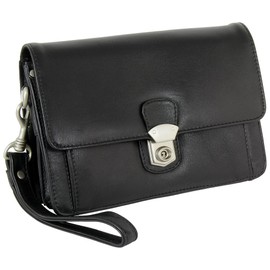 Ledershop24 Branco business men's handbag jointed man's Pocket bag black leather