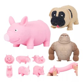 Dolores Cerdo Perro Gorila Antiestre Juguete Fidget Squish Estirable