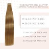 Tape in Hair Extensions Human Hair 20pcs Remy Hair Extensions