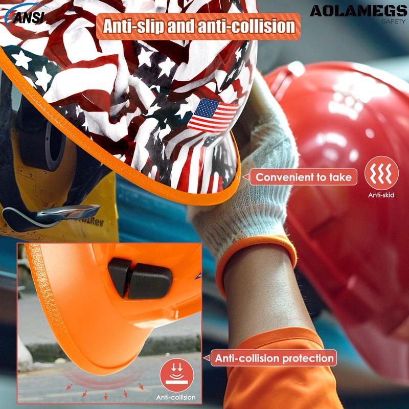 Aolamegs Safe Full Brim Hard Hat Guard, Hard Hat Accessories,