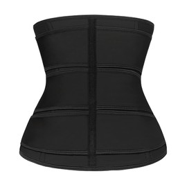 YIANNA Latex Waist Trainer for Women Tummy Control Jsculpt Sweat Slimming Belt Workout Training Sport Girdle,YA2228-Black-S