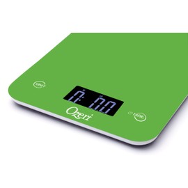 Ozeri Touch Professional Tempered Glass Digital Kitchen Scale, Lime Green