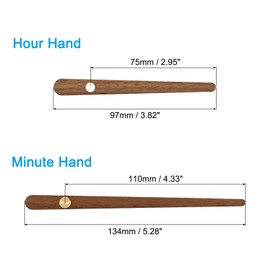 PATIKIL Replacement Clock Hands Kit, 5 Set Wooden Clock Mechanism Movement Wall Clock Hands Parts Replacement for 12 Inch Wall Clock Repair DIY Home Art Decor, B1