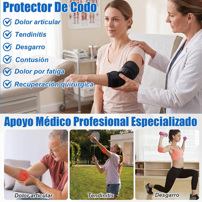 Codera Ajustable para Codo de Tenista y Epicondilitis, Soporte para
