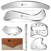 [Niymyin] 6-in-1 Stainless Steel Muscle & Fascia Scraper Tool Set,
