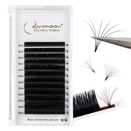 Lunamoon Self-Fanning Eyelashes, Volume Eyelashes, Self Fanning Eyelash Extension, Easy Fan Lashes for Volume Technique, Eyelash Extensions (0.05/C 8-15 mm)