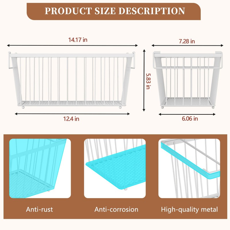 ANJUBAN Enhanced Leak-Proof Bottom - Freezer Organizer Bins ，4 Pack