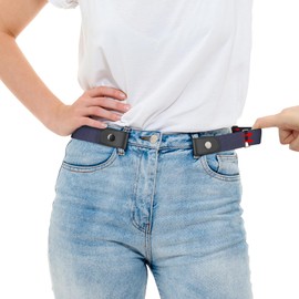 BELTROAD Blue No Buckle Belt Invisible Belts for Men Without Buckle Quick Release Mens Stretch Belt