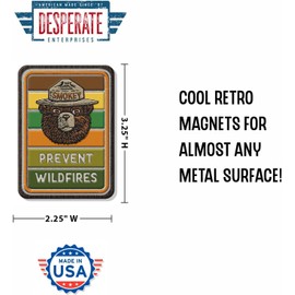 Desperate Enterprises Smokey Prevent Wild Fires Refrigerator Magnet - Funny Fridge Magnets for Work, Home & School - Made in The USA