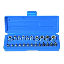 Laser 3081 Star Socket & Bit Set 1/4"D, 3/8"D 23pc