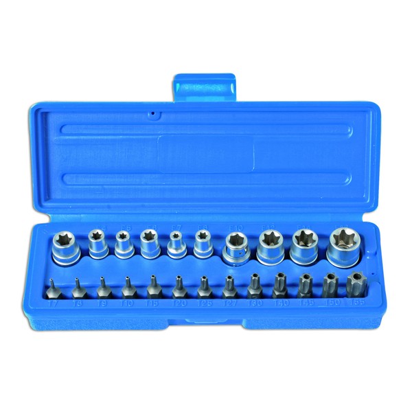 Laser 3081 Star Socket & Bit Set 1/4"D, 3/8"D 23pc