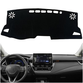 KEEGTBOX - Funda para salpicadero Corolla Sedan 2022, accesorios de consola central, compatible con Toyota Corolla Sedan L LE SE XLE XLE XSE 2019 2020 2021 2022 (borde negro)