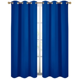 Diraysid Royal Blue Grommet Blackout Curtains for Bedroom Thermal Insulated Room Darkening Curtains Drapes, 42 x 95 inch, 2 Panels