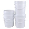 Afromy 4 Packs Food Grade Bucket Pail with Plastic Handles