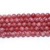 PLTbeads Gorgeous Rhodonite Dyed Jade Natural Gemstone Loose Beads 10mm
