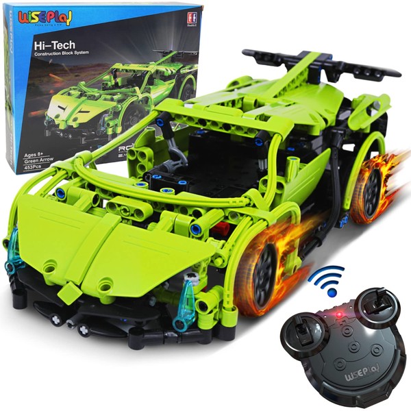 WISEPLAY Stem Building Toys for Boys Age 8-12 - 453PCS Stem Remote Control Car Building Kit for Kids & Adult - Model Car Kits to Build for Kids 9-12 - Great Remote Control Toy Gift for Your Kids