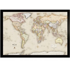 Homemagnetics HM3322WLDM Magnetic World Map, 33 X 22