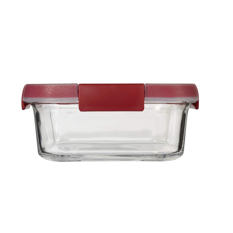 Keter Cook glass container, transparent / red, 33 x 18
