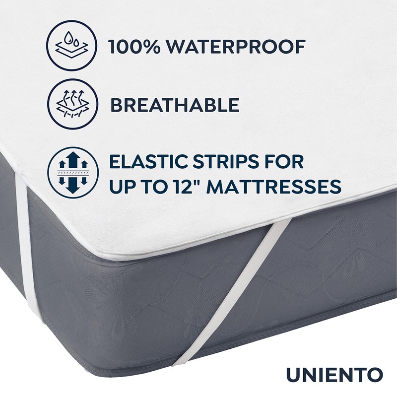 Uniento Waterproof Mattress Protector 90 x 200 - Breathable Mattress