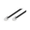 goobay Telephone Cable 15 m, Flat Modular Cable with RJ12