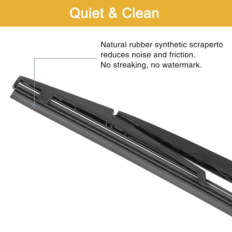 MACHSWON Rear Windshield Wiper Blade Arm Set Black 12 Inch