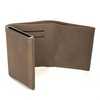 VELEZ Full Grain Leather Card Holder in Gray
