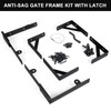Securitoday Gate Hardware Kit for Wood Fence, Corner Brace Bracket,