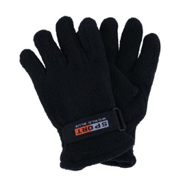 CTM Kids' 5-13 Insulated Fleece Winter Glove, Black