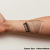 'Accordian' Temporary Tattoo - Water Resistant, Skin-Safe, Non-Toxic Transfer (TO00029863)