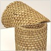 JANKOW Wicker Rattan Pencil Holder, Cylindrical Desk Organizer Cup, Natural