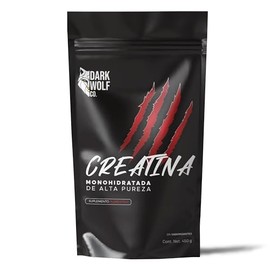 Creatina Monohidratada Dark Wolf, Alta Pureza, 100 Natural, Sin OGM, Sin Gluten, Sin Azcar, 450g, 90 servicios                                        