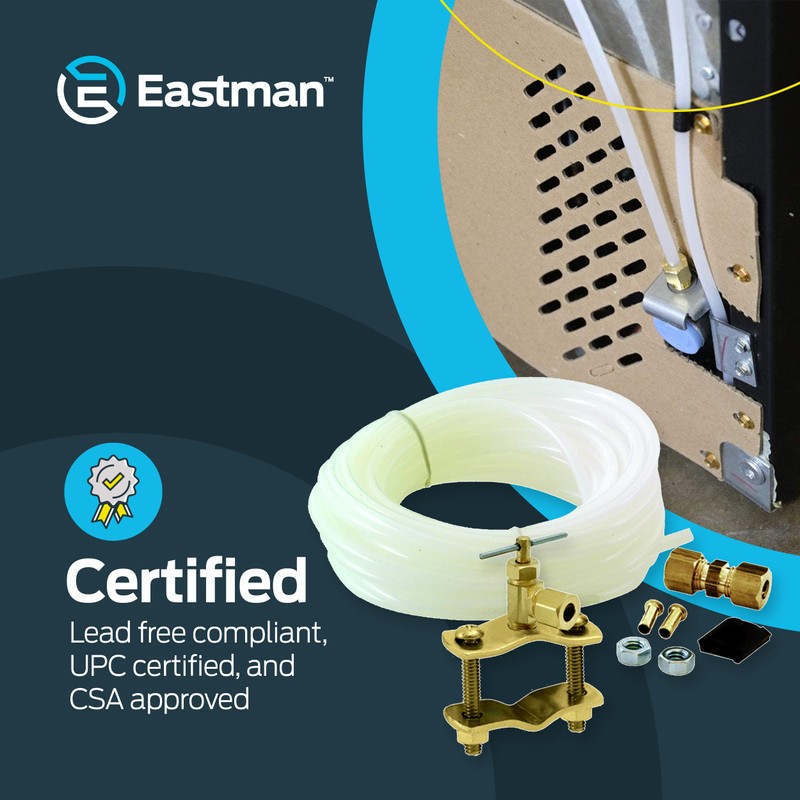 Eastman Ice Maker Installation Kit with Brass Inserts, 1/4 Inch