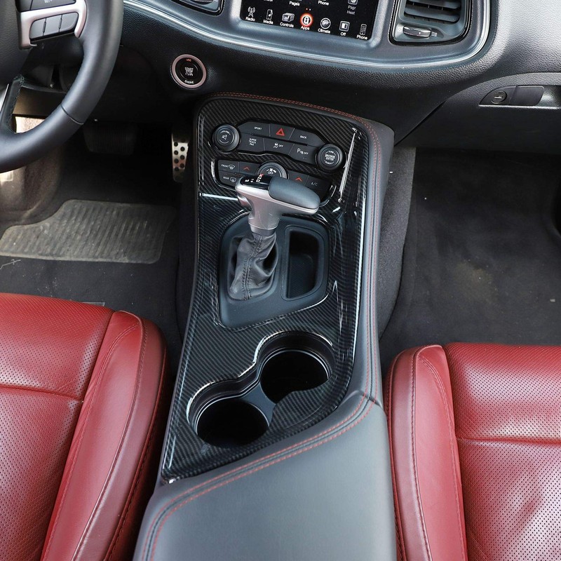 JeCar for Challenger Carbon Fiber Interior Trim Gear Shift Panel