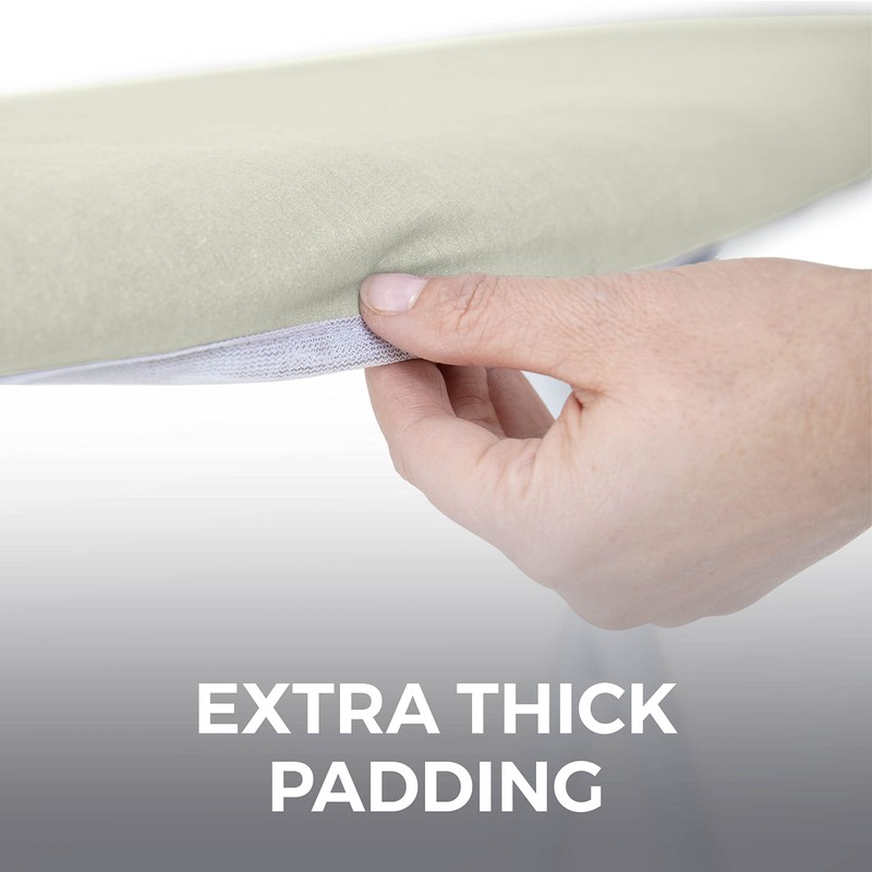 HOME GENIE Ironing Board Cover, Extra Thick Padding, Scorch Resistant
