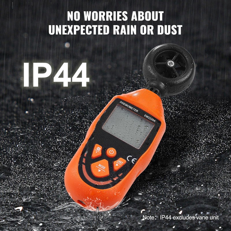Happybuy Handheld Anemometer, 14℉-113℉, Digital Wind Speed Meter Gauge with